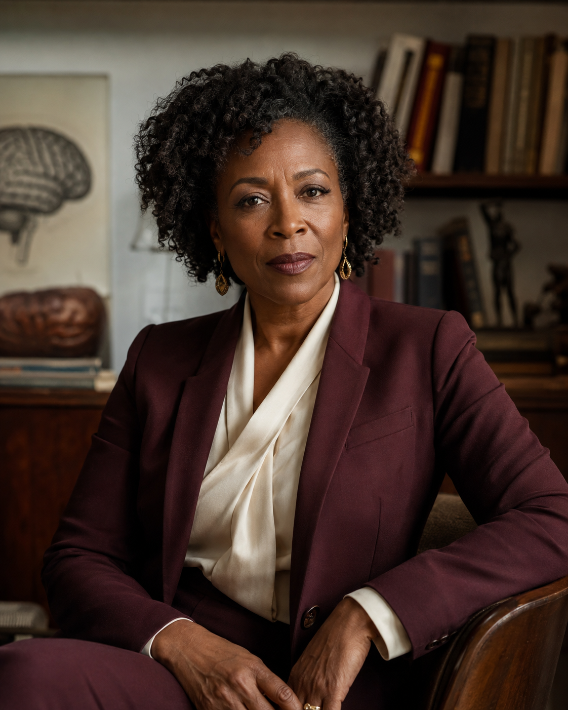 Fictional portrait of Dr. Celeste Aveline, Neuroscientist